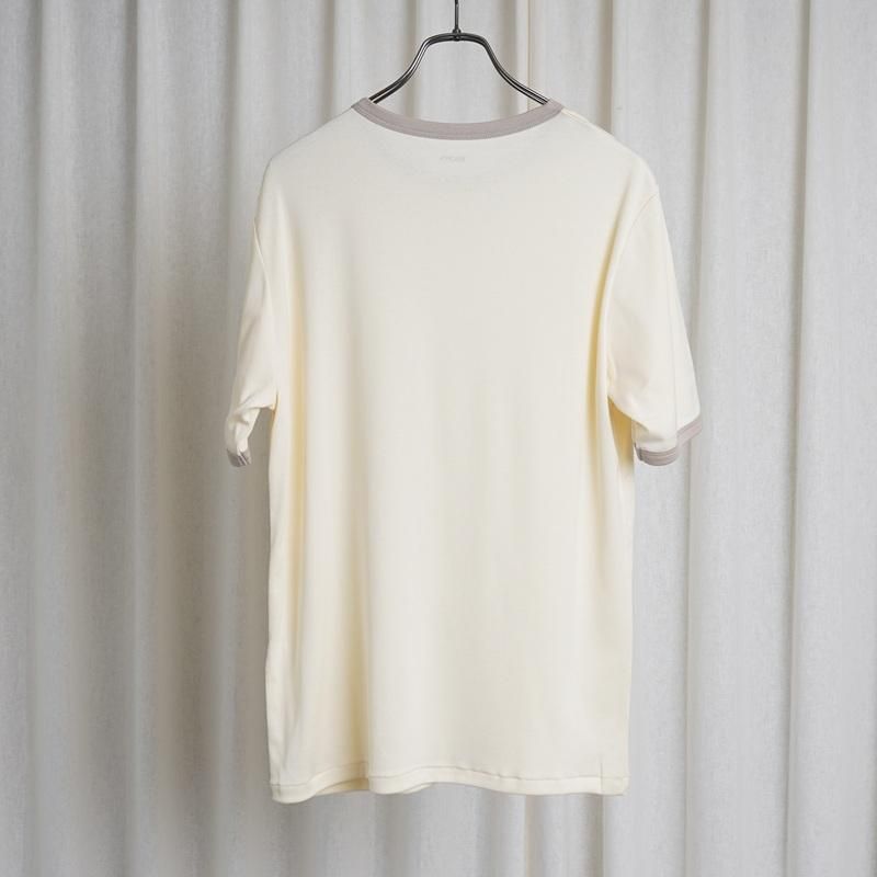 25S/S BISOWN ӥ  TRIM TEE / WHITEGRAY