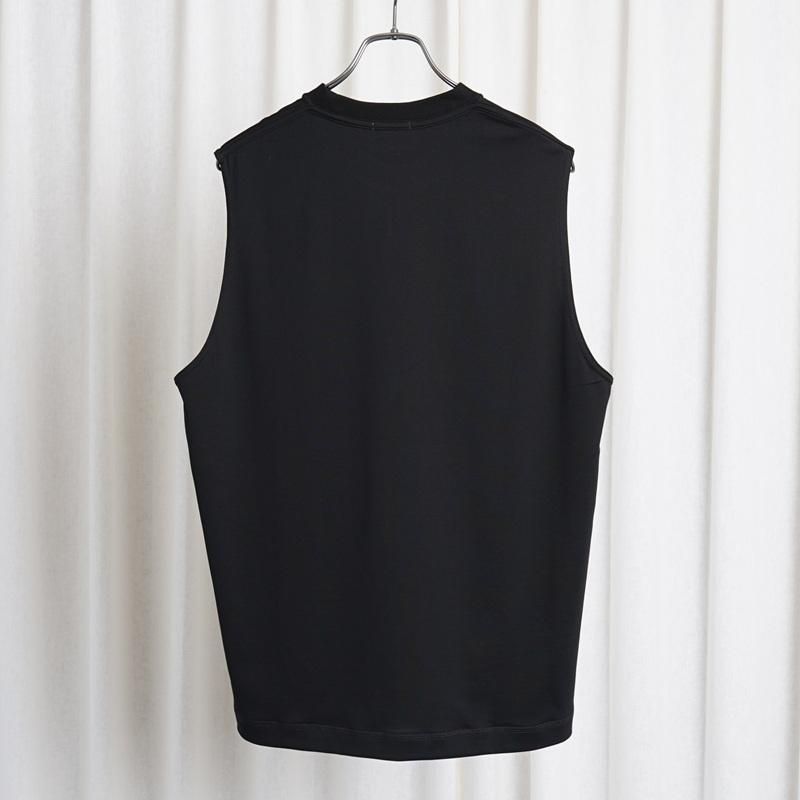 25S/S ULTERIOR ƥꥢ SUVIN SUEDED TENJIKU SLEEVELESS TEE / BLACK