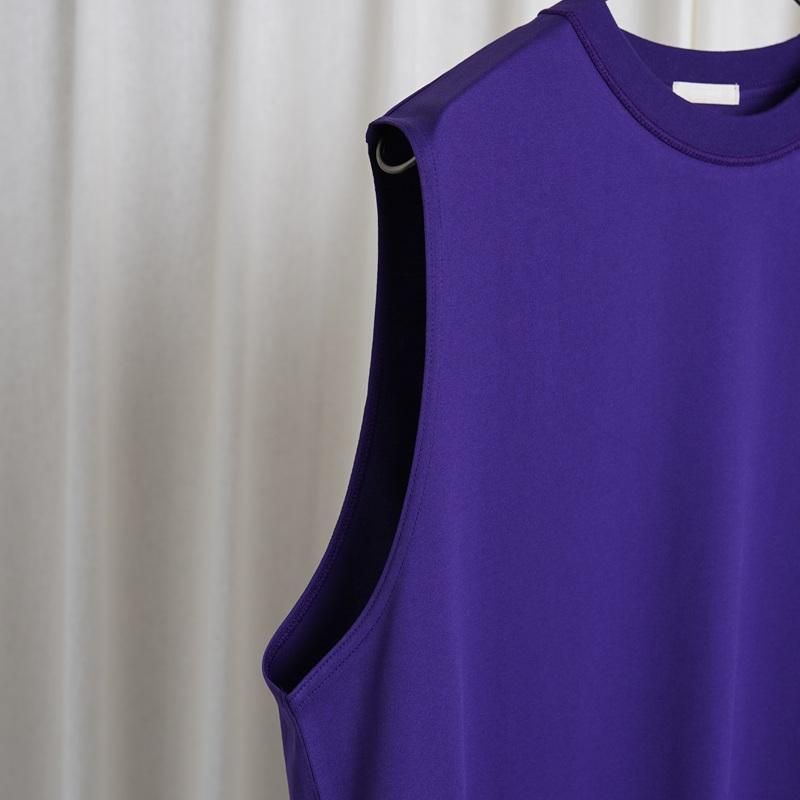 25S/S ULTERIOR ƥꥢ SUVIN SUEDED TENJIKU SLEEVELESS TEE / VIOLET