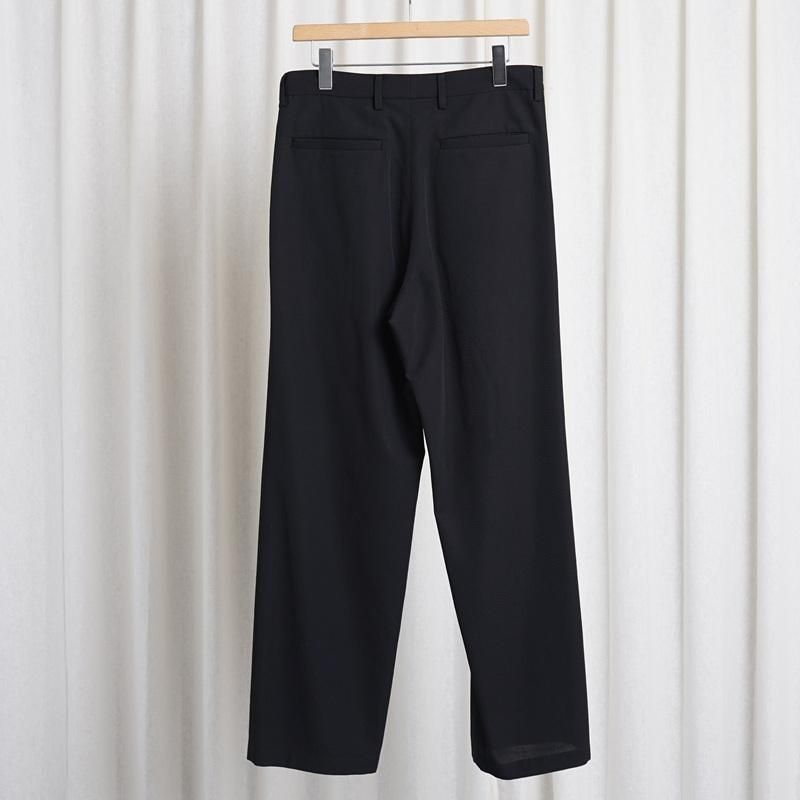 25S/SۡAURALEE ꡼ LIGHT COTTON WOOL VIYELLA SLACKS / BLACK