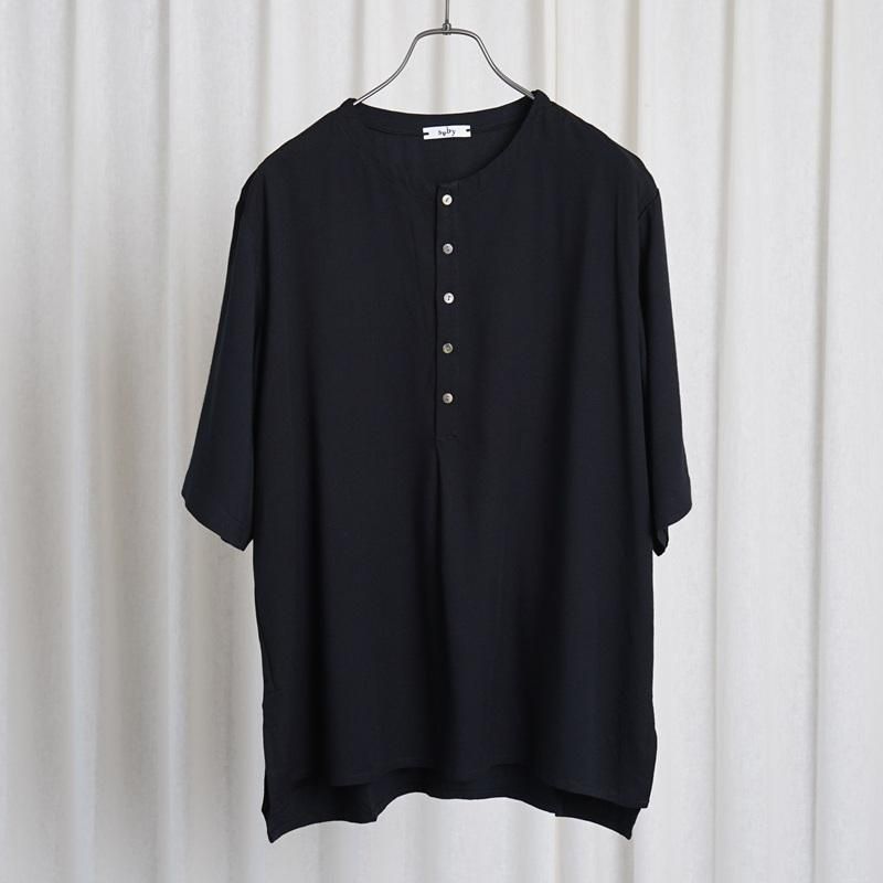 【25S/S】 【Saby サバイ】 BAMBOO AMUZEN H-N SHIRTS / BLACK
