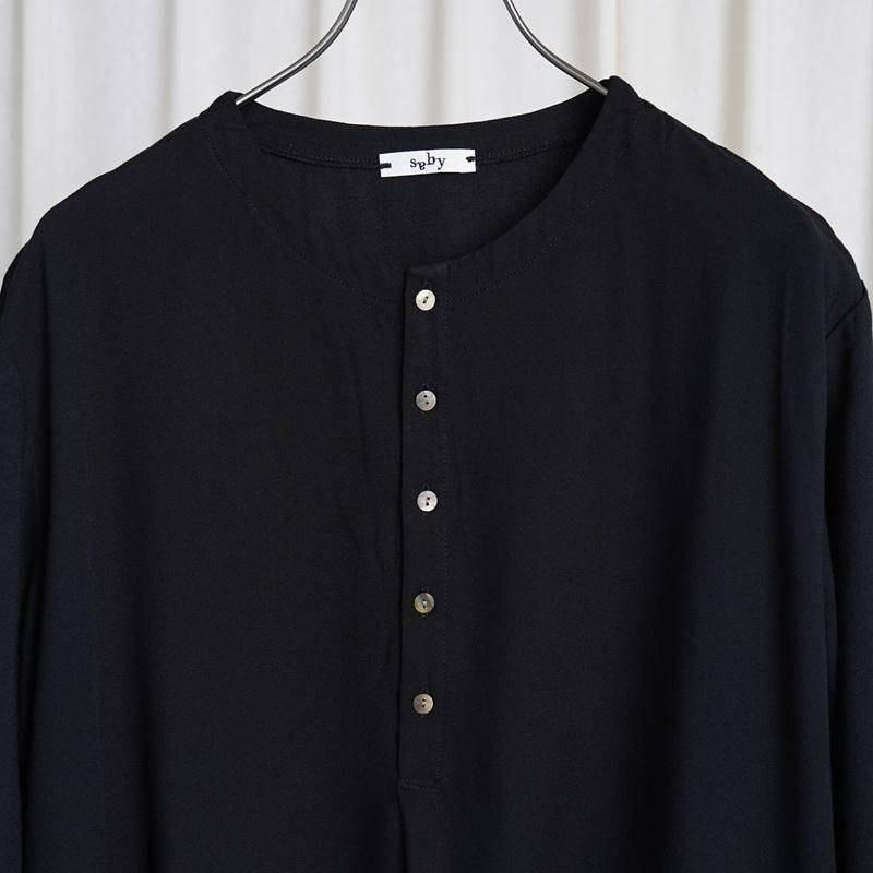 25S/S Saby Х BAMBOO AMUZEN H-N SHIRTS / BLACK