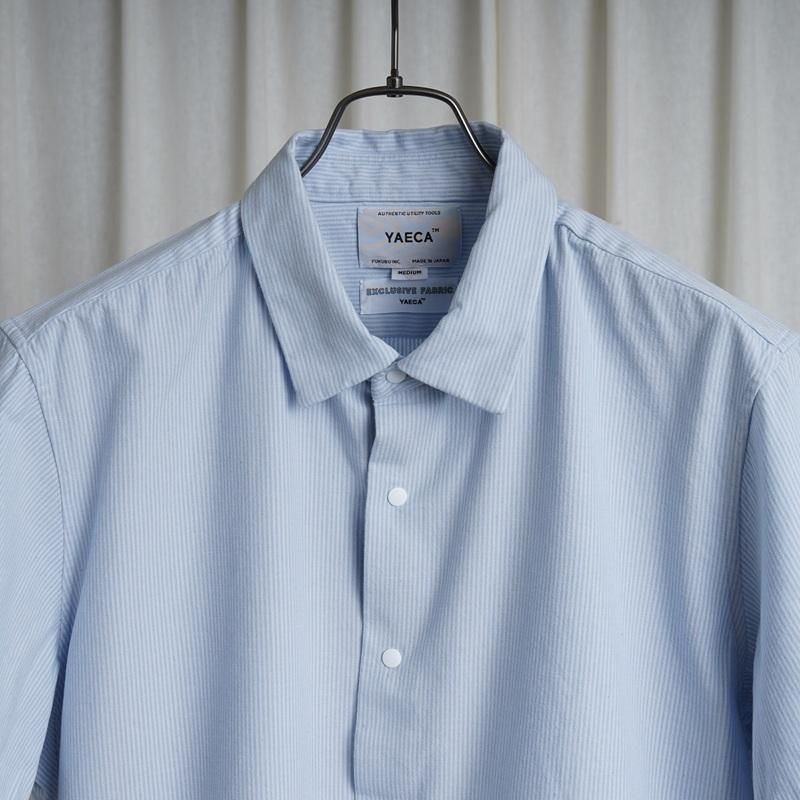 YAECA 䥨 COMFORT SHIRT S/S SQUARE / SAX-ST
