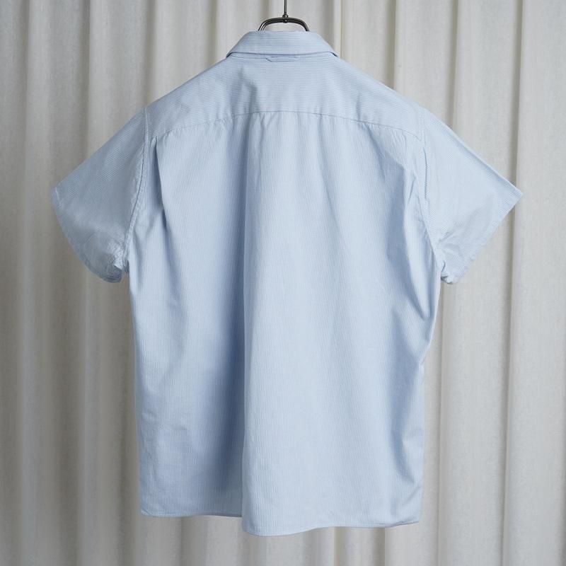 YAECA 䥨 COMFORT SHIRT S/S SQUARE / SAX-ST
