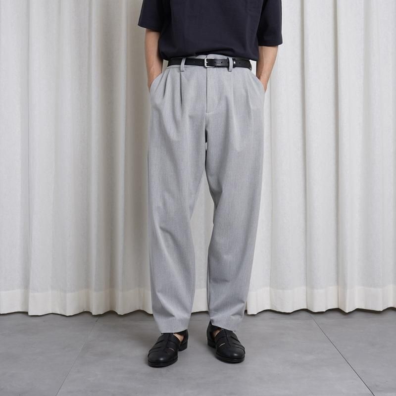 YAECA 䥨CONTEMPO 2WAY PANTS 2TUCK TAPERED / L.GRAY
