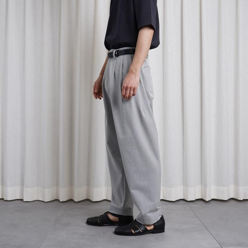 YAECA 䥨CONTEMPO 2WAY PANTS 2TUCK TAPERED / L.GRAY
