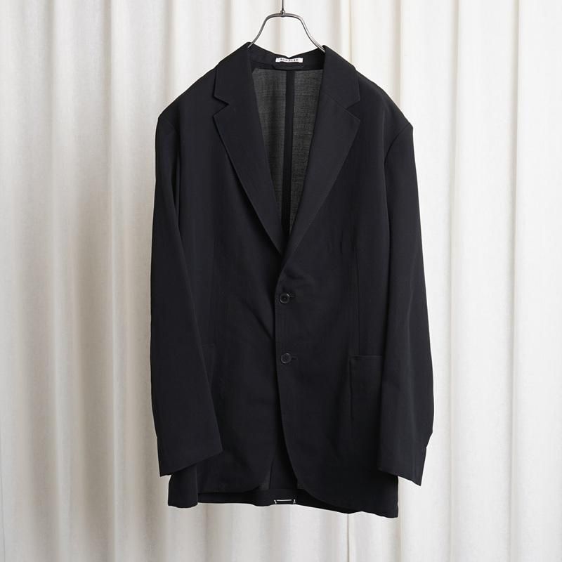 25S/SۡAURALEE ꡼ LIGHT COTTON WOOL VIYELLA JACKET / BLACK
