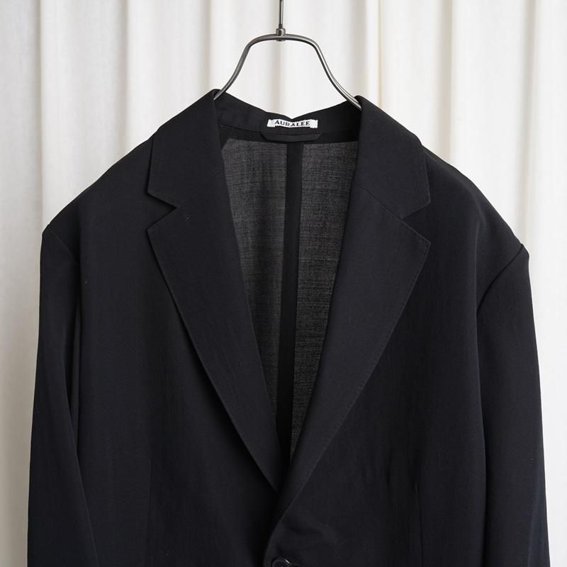 25S/SۡAURALEE ꡼ LIGHT COTTON WOOL VIYELLA JACKET / BLACK
