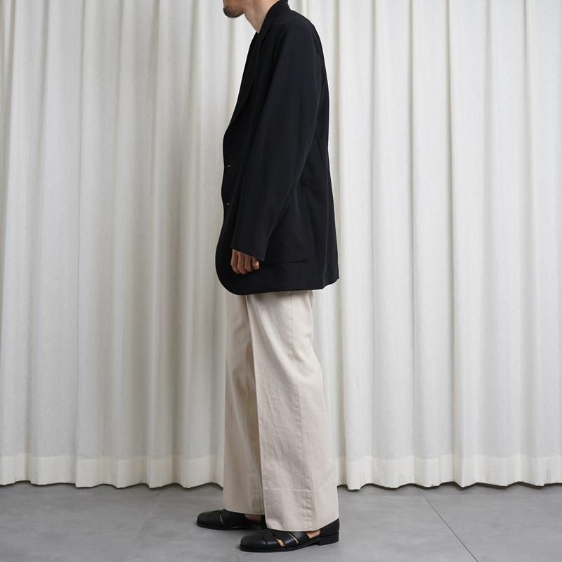 25S/SۡAURALEE ꡼ LIGHT COTTON WOOL VIYELLA JACKET / BLACK
