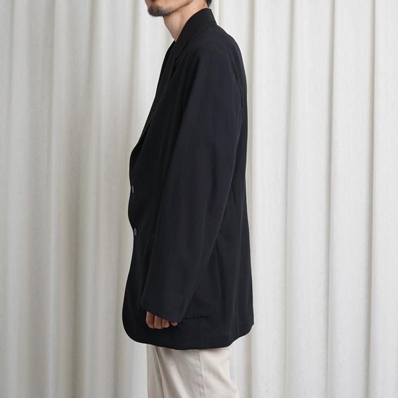 25S/SۡAURALEE ꡼ LIGHT COTTON WOOL VIYELLA JACKET / BLACK
