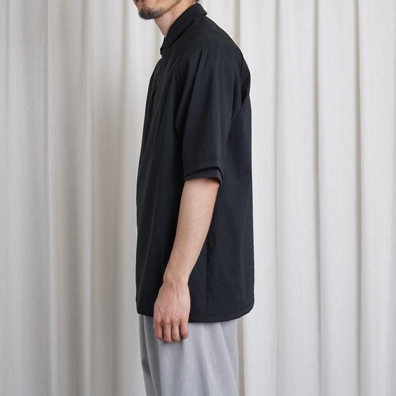  TEATORA CAPSUELSNAP POLO SHIRT AQ / BLACK