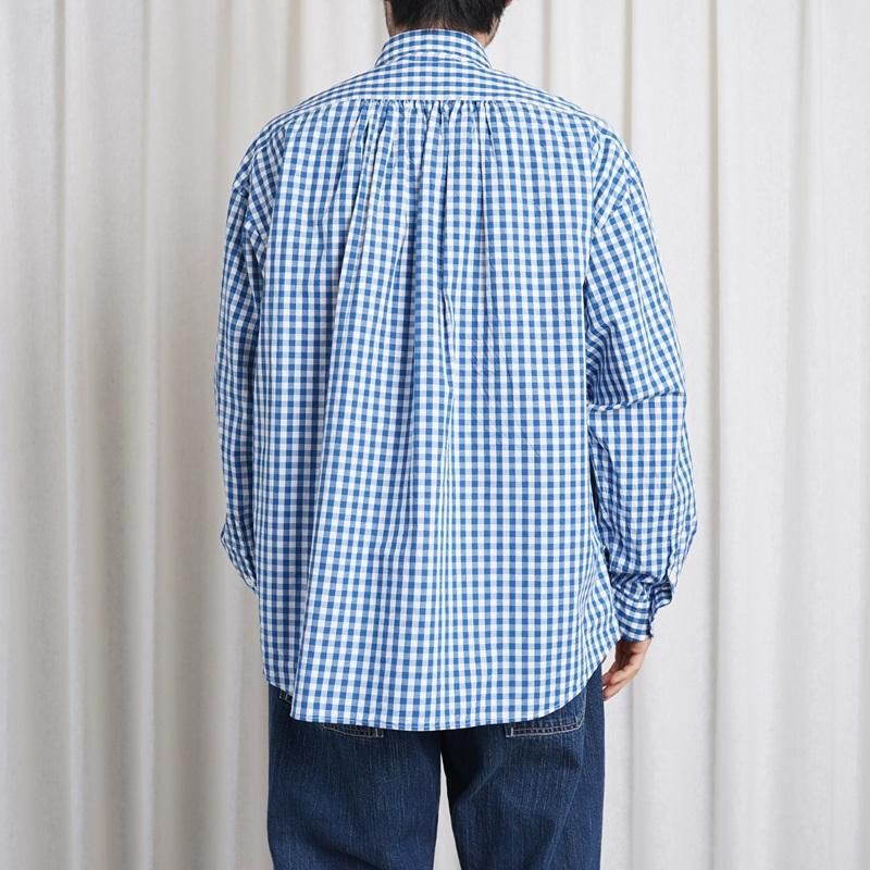 25S/S Porter Classic ݡ饷å  ROLL UP GINGHAM CHECK SHIRT  / FRENCH BLUE
