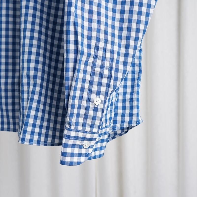 25S/S Porter Classic ݡ饷å  ROLL UP GINGHAM CHECK SHIRT  / FRENCH BLUE