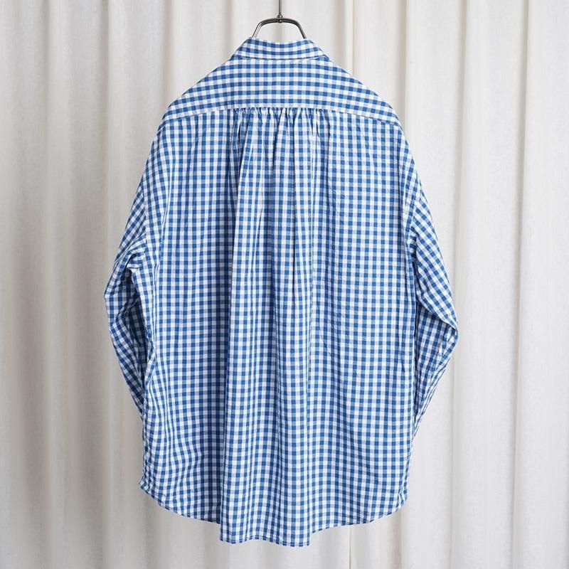 25S/S Porter Classic ݡ饷å  ROLL UP GINGHAM CHECK SHIRT  / FRENCH BLUE