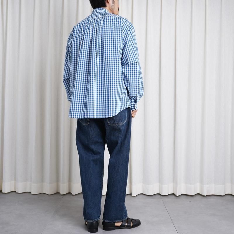 25S/S Porter Classic ݡ饷å  ROLL UP GINGHAM CHECK SHIRT  / FRENCH BLUE