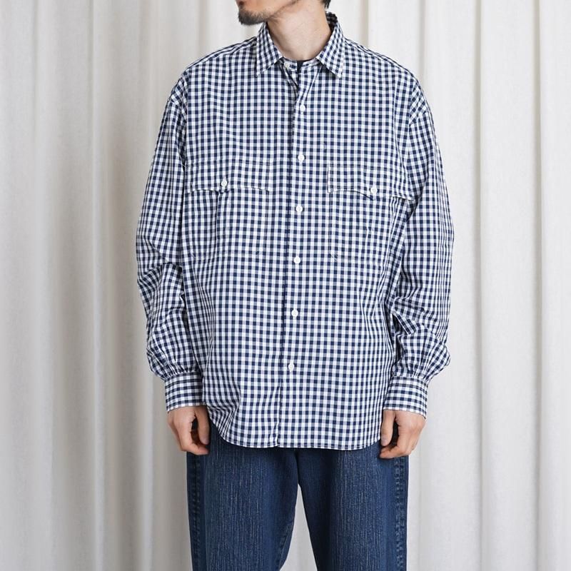 25S/S Porter Classic ݡ饷å  ROLL UP GINGHAM CHECK SHIRT  / NAVY