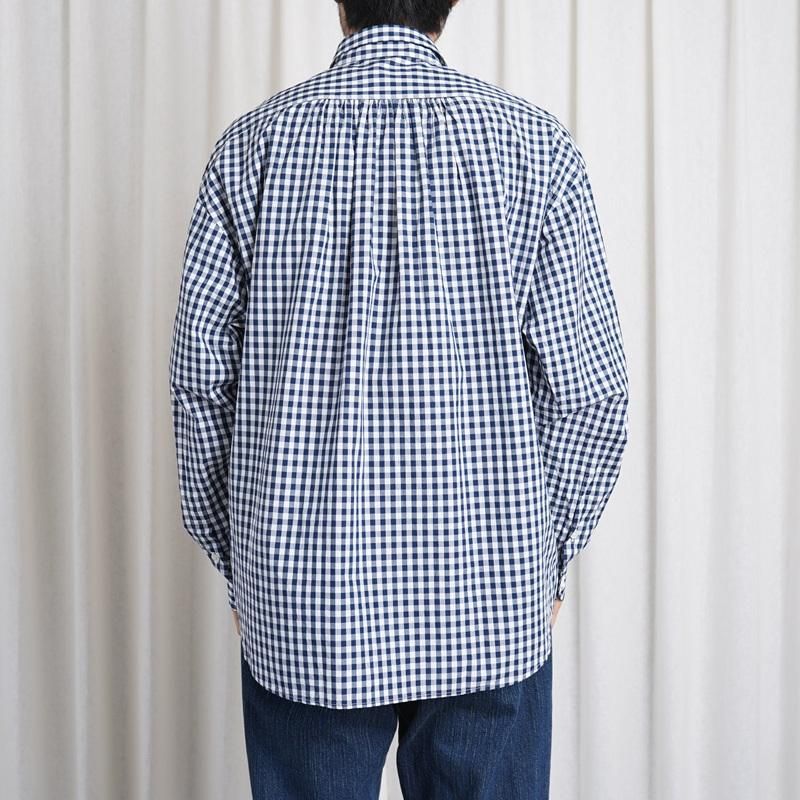 25S/S Porter Classic ݡ饷å  ROLL UP GINGHAM CHECK SHIRT  / NAVY