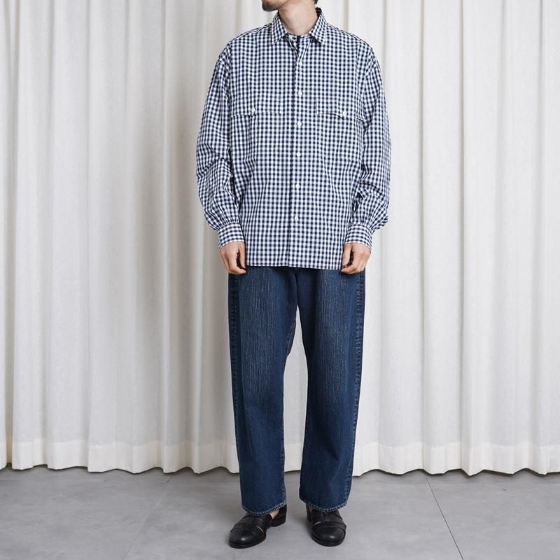 25S/S Porter Classic ݡ饷å  ROLL UP GINGHAM CHECK SHIRT  / NAVY