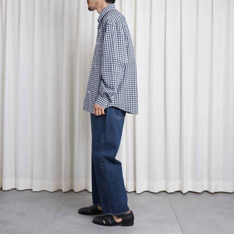 25S/S Porter Classic ݡ饷å  ROLL UP GINGHAM CHECK SHIRT  / NAVY
