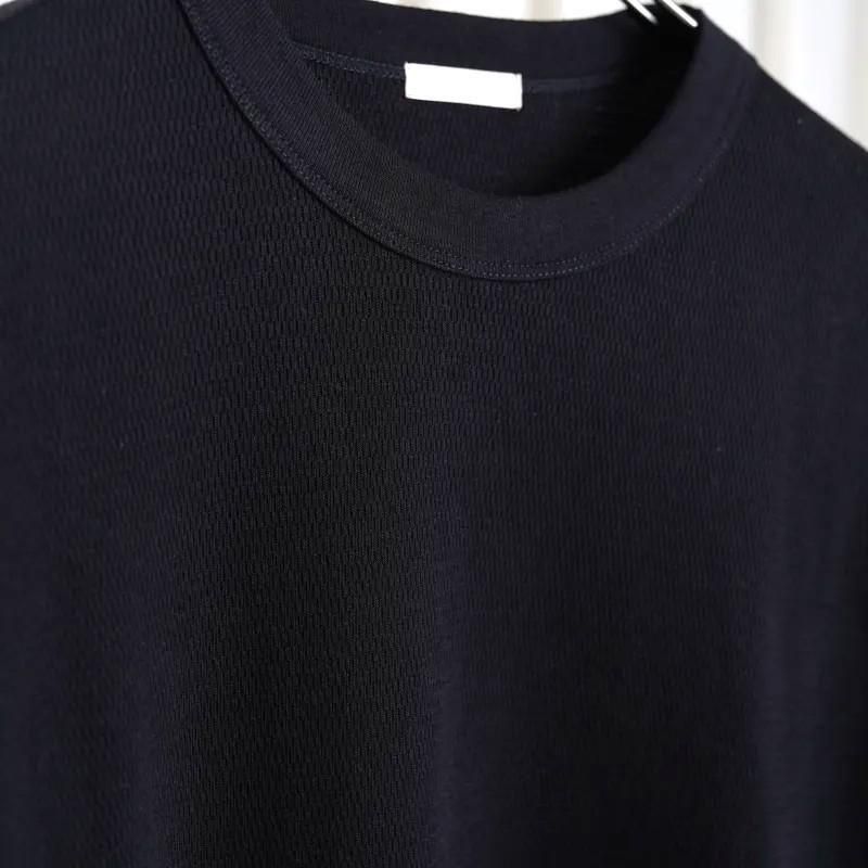 25A/W ULTERIOR ƥꥢ C/CASH HONEYCOMB FOOTBALL TEE / BLACK