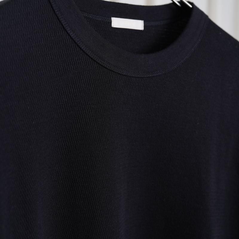 25A/W ULTERIOR ƥꥢ C/CASH HONEYCOMB FOOTBALL TEE / BLACK