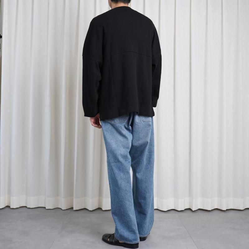 25A/W ULTERIOR ƥꥢ C/CASH HONEYCOMB FOOTBALL TEE / BLACK