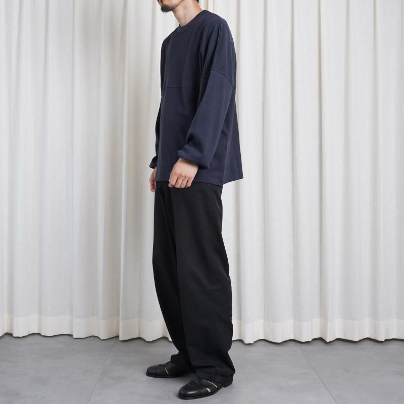 25A/W ULTERIOR ƥꥢ C/CASH HONEYCOMB FOOTBALL TEE / BLUE GREY