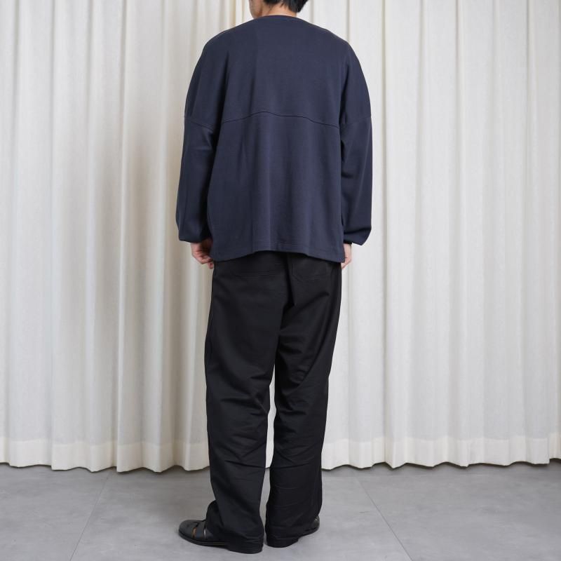 25A/W ULTERIOR ƥꥢ C/CASH HONEYCOMB FOOTBALL TEE / BLUE GREY