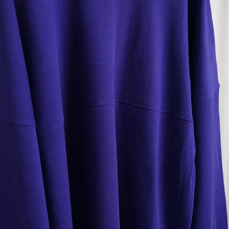 25A/W ULTERIOR ƥꥢ C/CASH HONEYCOMB FOOTBALL TEE / ROYAL PURPLE