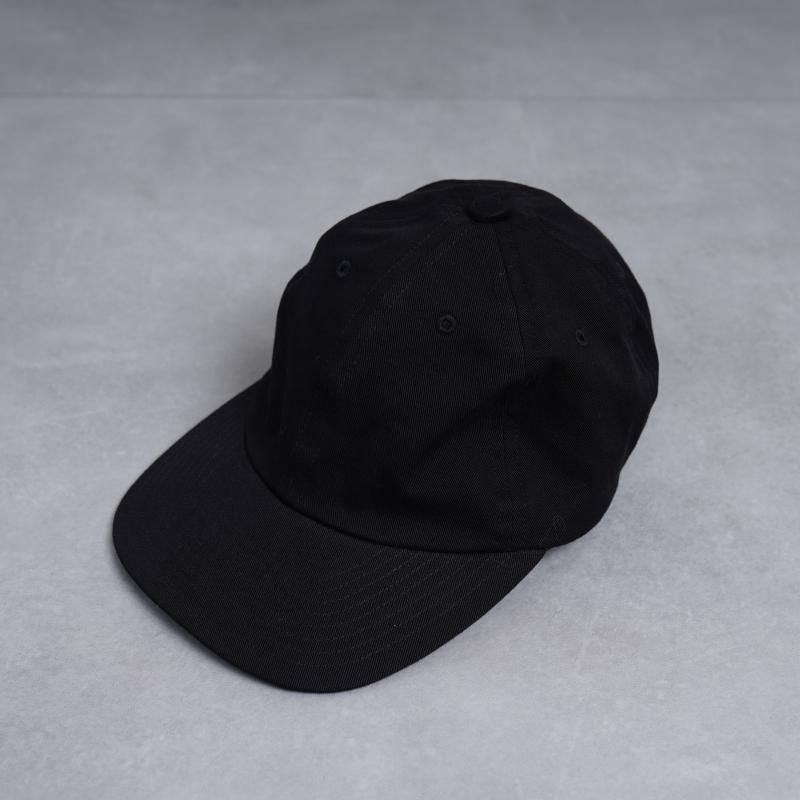 【25A/W】 【ULTERIOR アルテリア】 WASHED VINTAGE TWILL 6 PANELED CAP / BLACK