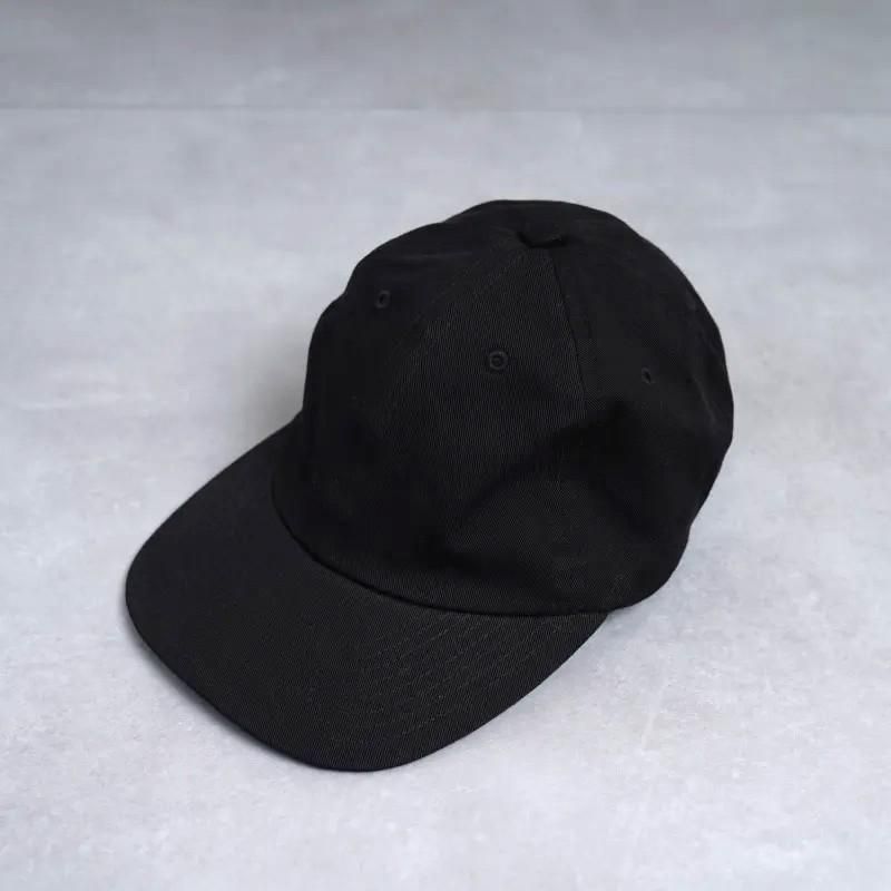 25A/W ULTERIOR  ƥꥢ WASHED VINTAGE TWILL 6 PANELED CAP  / BLACK