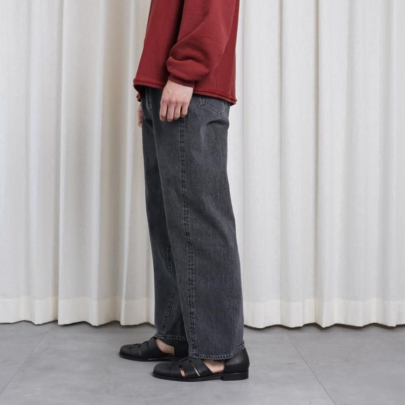 ULTERIOR アルテリア】 WASHED SELVEDGE BLACK DENIM 5P PANTS