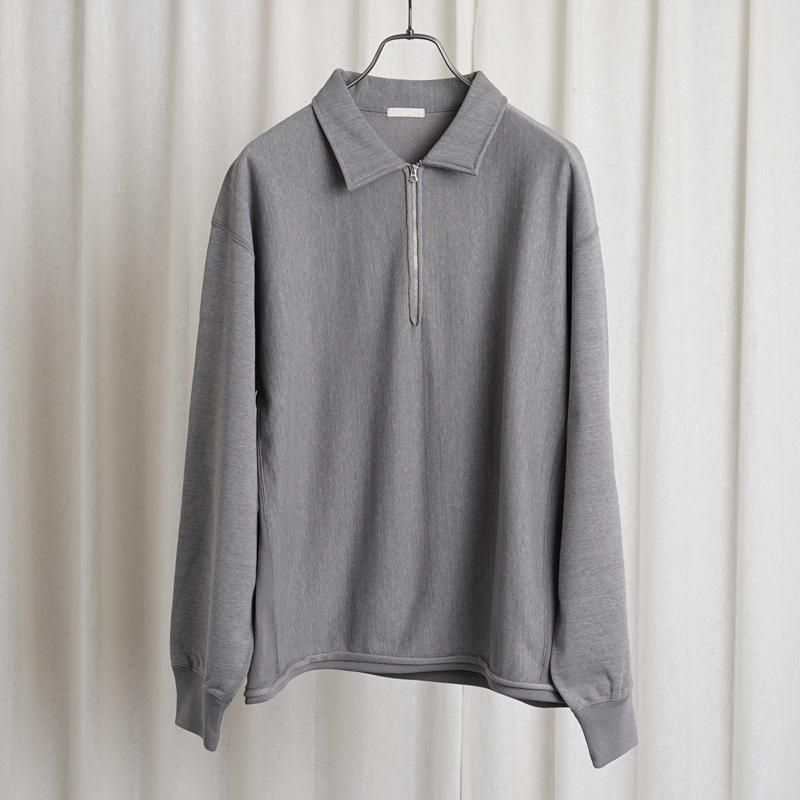 25A/W ULTERIOR ƥꥢ FADED SILKY TERRY RW HALF ZIP P/O / HEATHER ASH