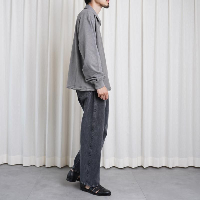 25A/W ULTERIOR ƥꥢ FADED SILKY TERRY RW HALF ZIP P/O / HEATHER ASH