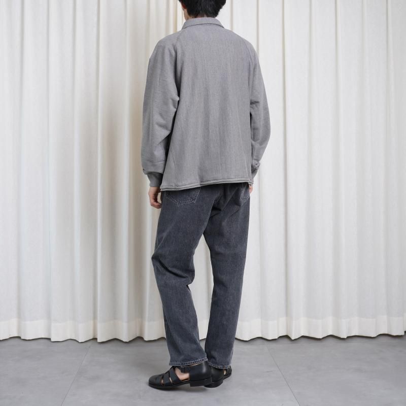 25A/W ULTERIOR ƥꥢ FADED SILKY TERRY RW HALF ZIP P/O / HEATHER ASH
