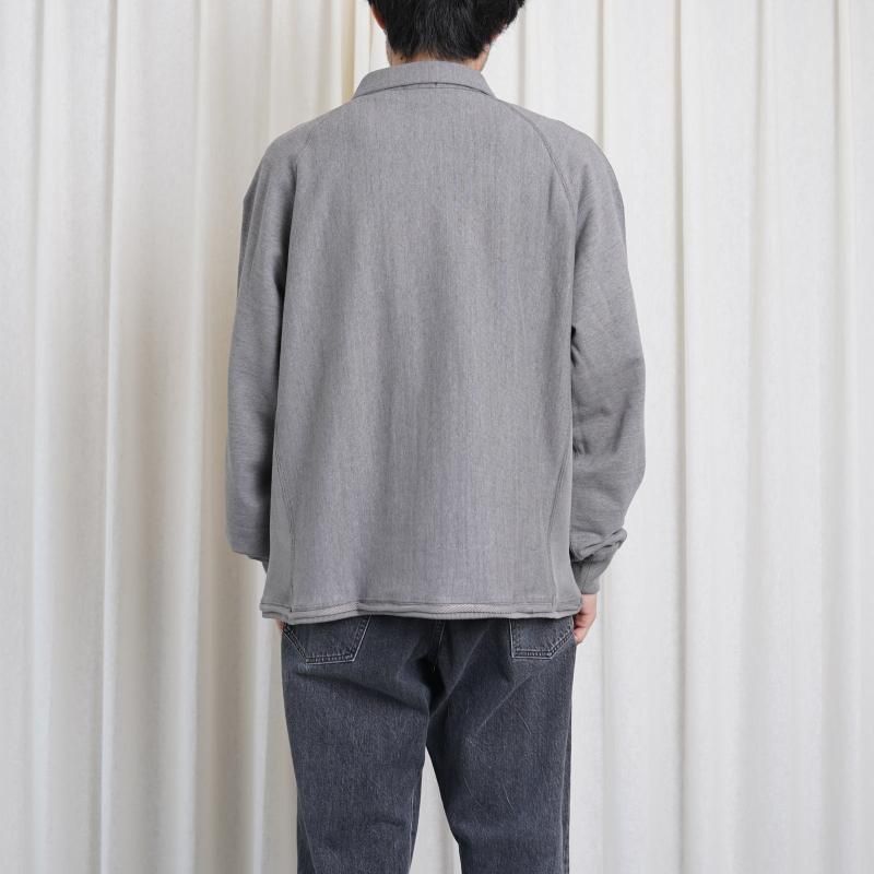25A/W ULTERIOR ƥꥢ FADED SILKY TERRY RW HALF ZIP P/O / HEATHER ASH