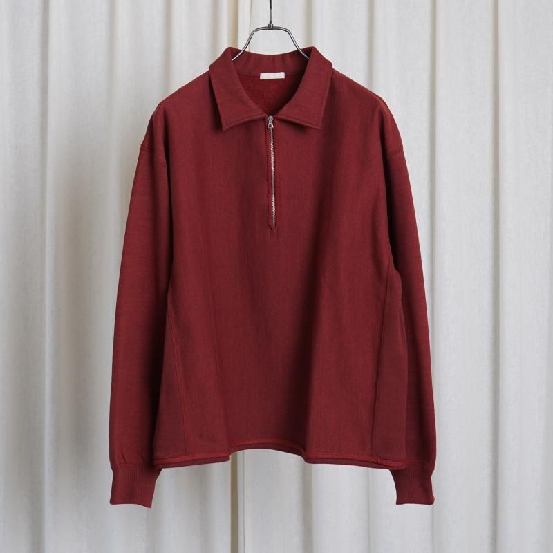 25A/W ULTERIOR ƥꥢ FADED SILKY TERRY RW HALF ZIP P/O / REDWOOD