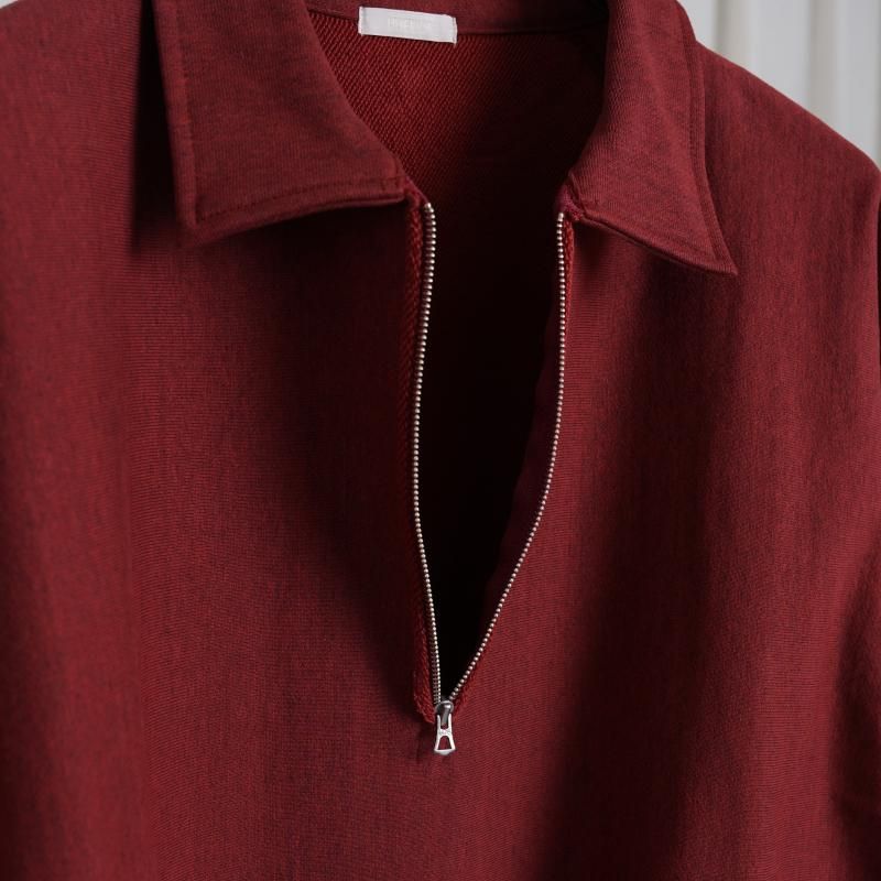25A/W ULTERIOR ƥꥢ FADED SILKY TERRY RW HALF ZIP P/O / REDWOOD