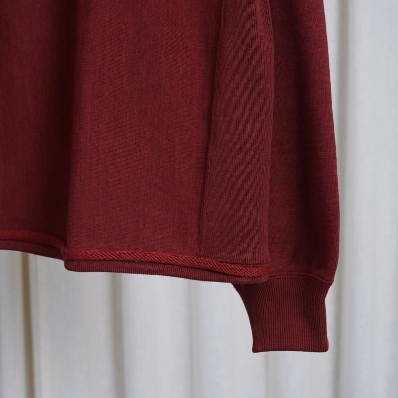 25A/W ULTERIOR ƥꥢ FADED SILKY TERRY RW HALF ZIP P/O / REDWOOD