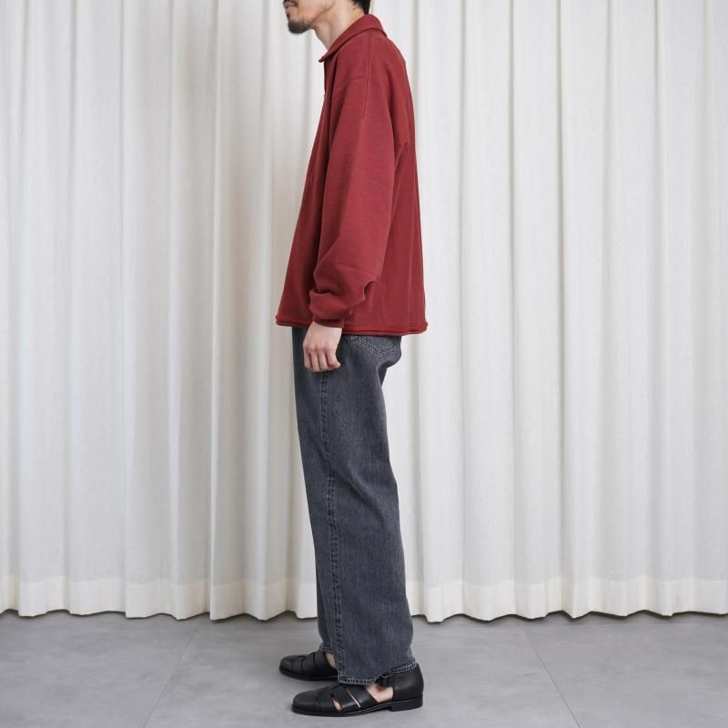 25A/W ULTERIOR ƥꥢ FADED SILKY TERRY RW HALF ZIP P/O / REDWOOD