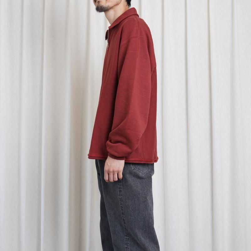 25A/W ULTERIOR ƥꥢ FADED SILKY TERRY RW HALF ZIP P/O / REDWOOD