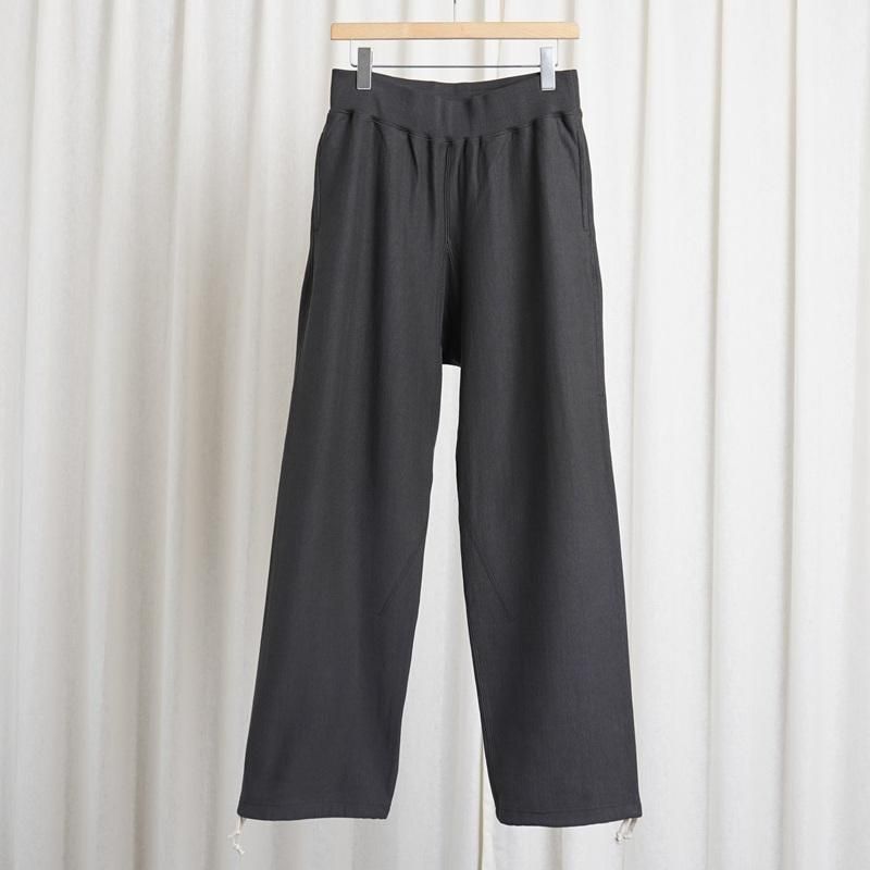 【25A/W】 【ULTERIOR アルテリア】 FADED SILKY TERRY RW SWEAT PANTS / FADED BLACK