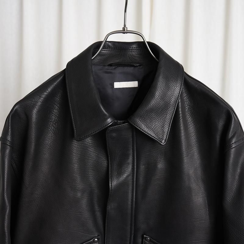 ULTERIOR アルテリア】 CALF LEATHER FLIGHT JKT / BLACK - Avelia