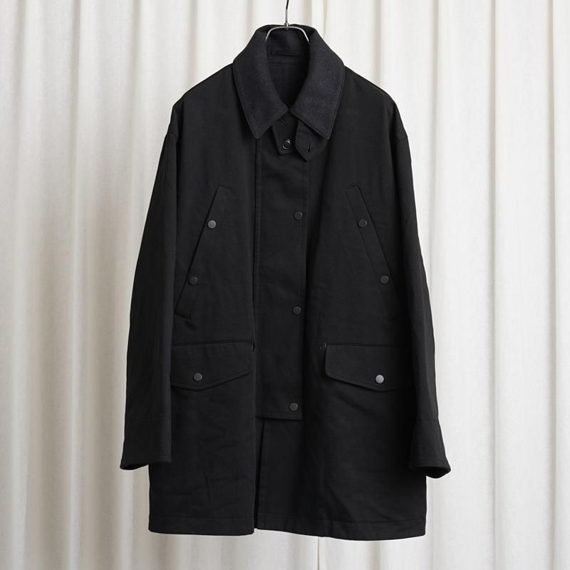 25A/W ULTERIOR ƥꥢ WASHED VINTAGE TWILL MIL-COAT / BLACK