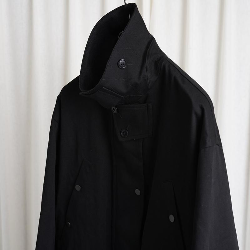 25A/W ULTERIOR ƥꥢ WASHED VINTAGE TWILL MIL-COAT / BLACK