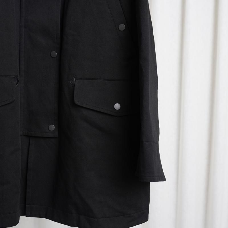 25A/W ULTERIOR ƥꥢ WASHED VINTAGE TWILL MIL-COAT / BLACK