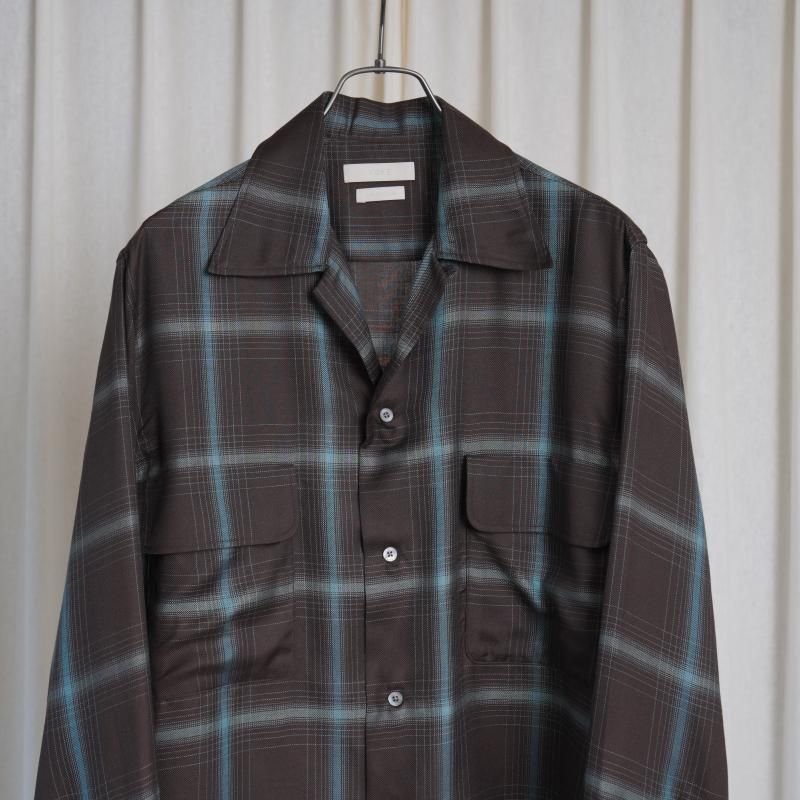 YOKE ヨーク】 OMBRE PLAID WPOCKET SHIRT / BROWN - Avelia Online Store