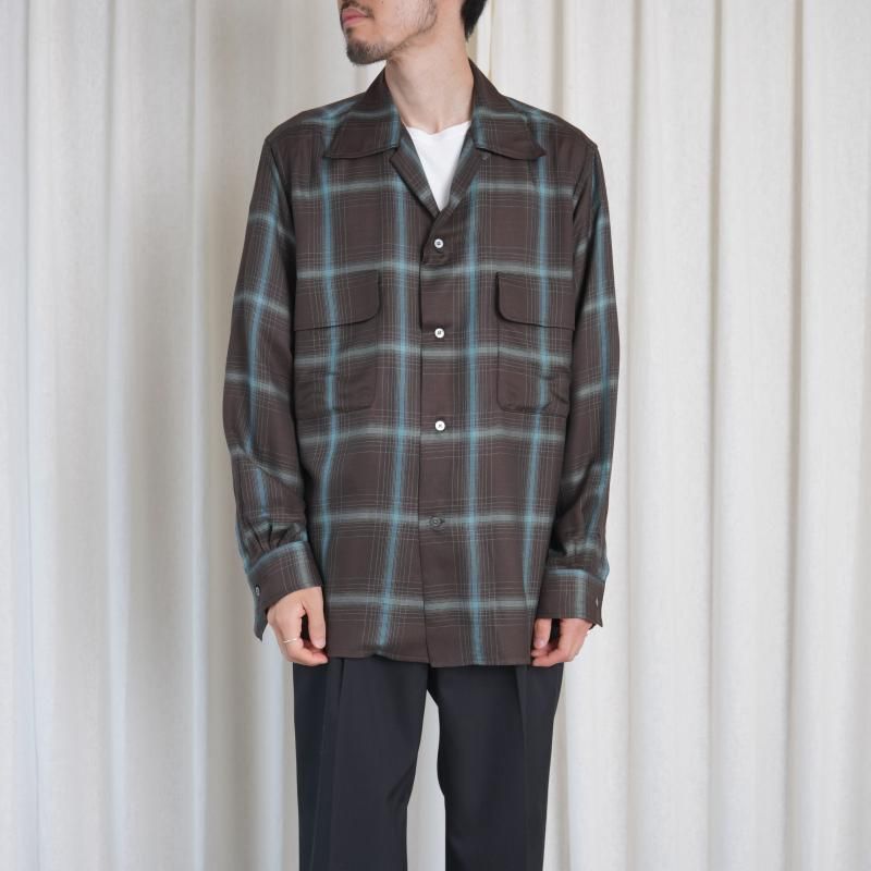 YOKE ヨーク】 OMBRE PLAID WPOCKET SHIRT / BROWN - Avelia Online Store