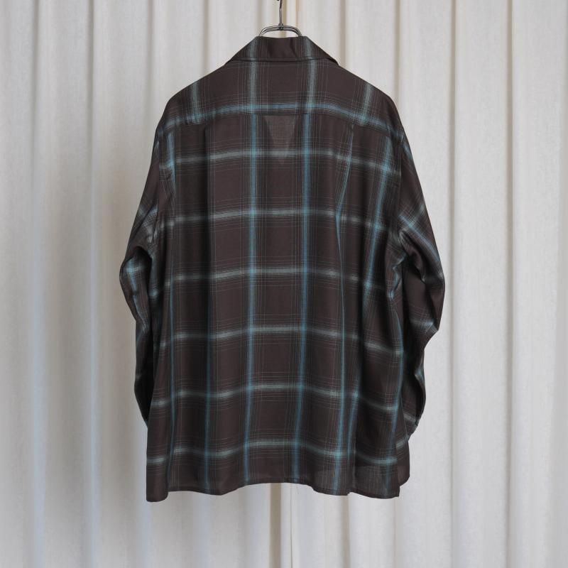 YOKE ヨーク】 OMBRE PLAID WPOCKET SHIRT / BROWN - Avelia Online Store