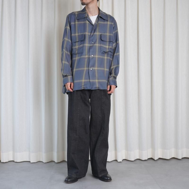 YOKE ヨーク】 OMBRE PLAID WPOCKET SHIRT / TEAL GREEN